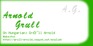 arnold grull business card